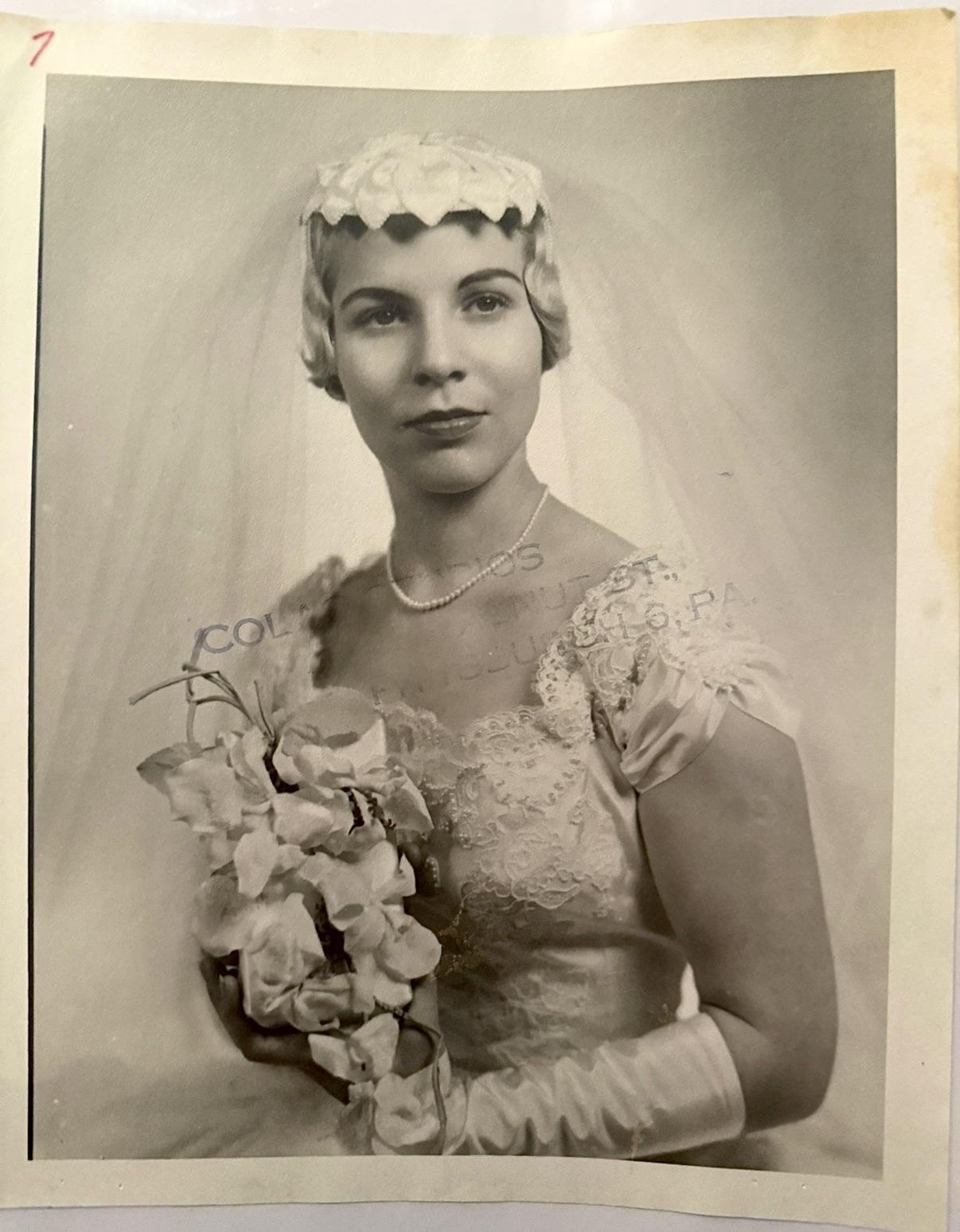 My grandma looking like a movie star in her wedding photo Pittsburgh 1950s @pff...